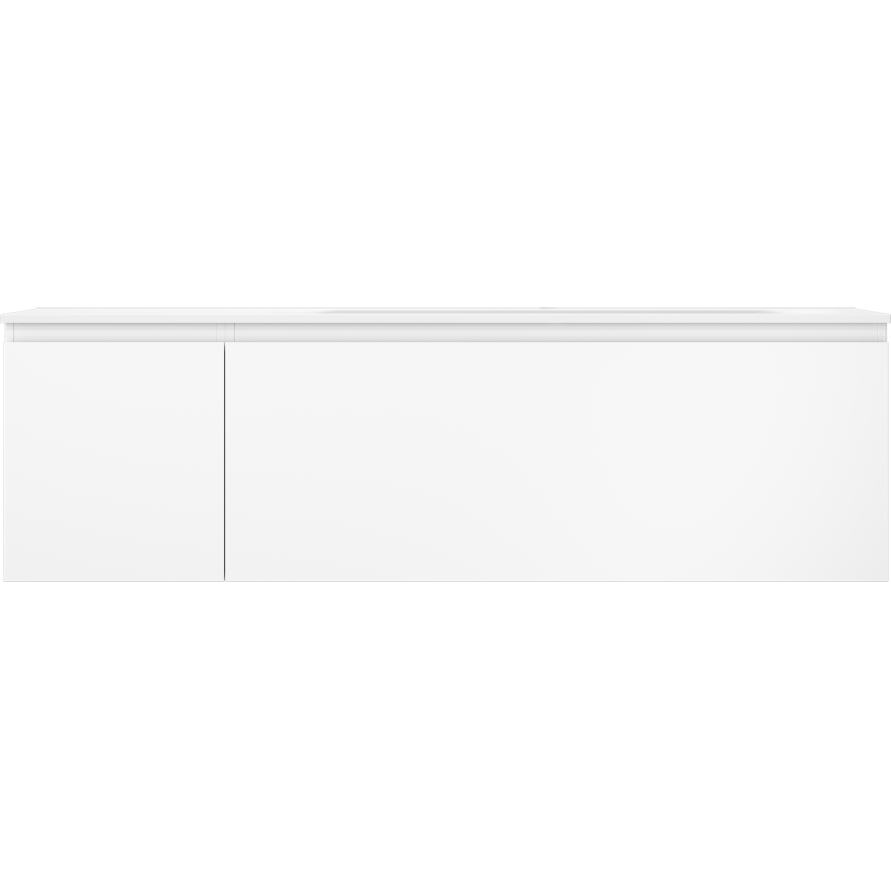 Mexen Orio 160 cm Badezimmerschrank mit Waschbecken Vela rechts, 1S, 1D, weiß matt - 91A13-16047-3-BBFF01-W23P01