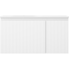 Mexen Rivel Badezimmerschrank 90 cm mit Waschbecken Vela links, 1S, 1D, geriffelt, weiß matt - 91A23-09047-3-BBFF01-W23L01