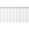 Mexen Rivel Badezimmerschrank 90 cm mit Waschbecken Vela links, 1S, 1D, gerillt, weiß matt - 91A23-09047-3-BBFF01-W23L01