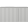Mexen Rivel Badezimmerschrank 90 cm mit Waschbecken Vela links, 1S, 1D, gerillt, grau matt/weiß matt