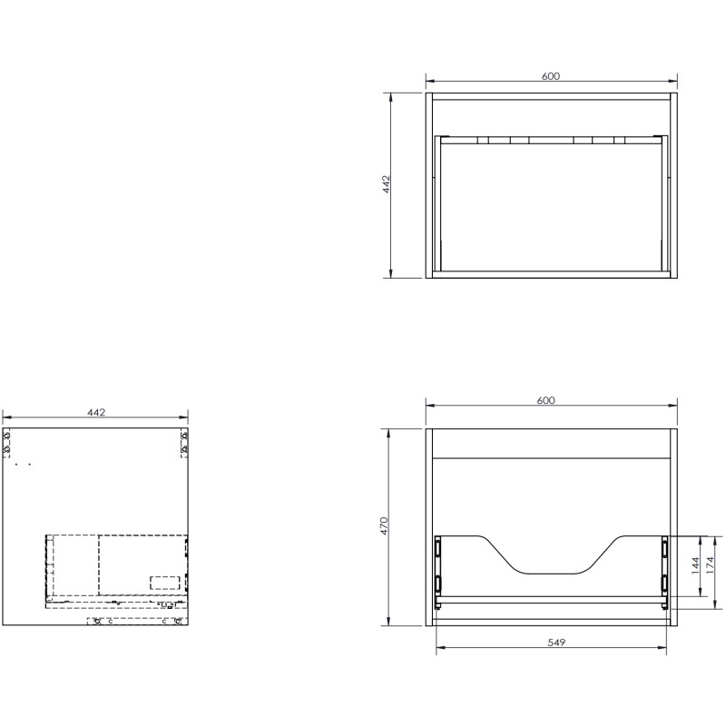 Mexen Rivel Badezimmerschrank 90 cm mit linker Vela-Waschbecken, 1S, 1D, gerillt, schwarz matt - 91A23-09047-3-BBFF71-W23L71