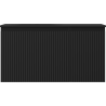 Mexen Rivel Badezimmerschrank 90 cm mit linker Vela-Waschbecken, 1S, 1D, gerillt, schwarz matt - 91A23-09047-3-BBFF71-W23L71