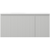 Mexen Rivel Badezimmerschrank 100 cm mit linkem Vela-Waschbecken, 1 Schublade, 1 Tür, gerillt, grau matt/weiß matt