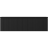 Mexen Rivel Badezimmerschrank 160 cm mit Waschtisch Vela links, 1S, 1D, gerillt, schwarz matt - 91A23-16047-3-BBFF71-W23L71
