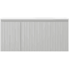 Mexen Rivel Badezimmerschrank 100 cm mit Waschbecken Vela rechts, 1S, 1D, gerillt, grau matt/weiß matt