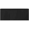 Mexen Rivel Badezimmerschrank 120 cm mit Waschbecken Vela rechts, 1S, 1D, geriffelt, schwarz matt - 91A23-12047-3-BBFF71-W23P71