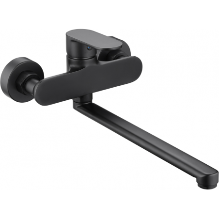 Mexen Milo Badewannenarmatur mit langer Auslauf, schwarz - 71335-70