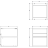 Mexen Rivel Badschrank 160 cm mit Waschbecken Vela rechts, 1S, 1D, geriffelt, graphit/weiß matt - 91A23-16047-3-BBFF66-W23P01