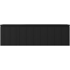 Mexen Rivel Badezimmerschrank 160 cm mit Waschbecken Vela rechts, 1S, 1T, geriffelt, schwarz matt - 91A23-16047-3-BBFF71-W23P71