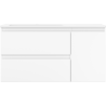 Mexen Orio Badezimmerschrank 90 cm mit Waschbecken Otis links, 2S, 1D, weiß matt - 91A13-09047-3-BBFFF01-W18L01