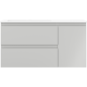 Mexen Orio 90 cm Badezimmerunterschrank mit Otis Waschbecken links, 2S, 1D, grau matt/weiß matt - 91A13-09047-3-BBFFF62-W18L01