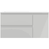 Mexen Orio Badezimmerschrank 90 cm mit Waschtisch Otis links, 2S, 1D, graumatt/weißmatt - 91A13-09047-3-BBFFF62-W18L01