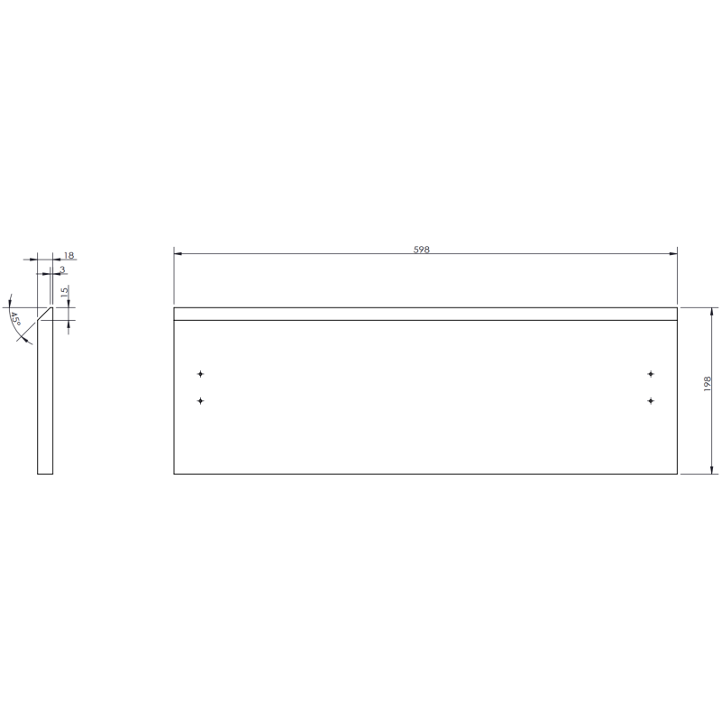 Mexen Orio Badezimmerschrank 100 cm mit Otis-Waschtisch links, 2S, 1D, weiß matt - 91A13-10047-3-BBFFF01-W18L01