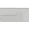 Mexen Orio Badezimmerschrank 100 cm mit Waschbecken Otis links, 2S, 1D, grau matt/weiß matt - 91A13-10047-3-BBFFF62-W18L01