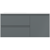 Mexen Orio Badezimmerschrank 100 cm mit linkem Otis Waschbecken, 2S, 1T, graphit matt/weiß matt - 91A13-10047-3-BBFFF66-W18L01
