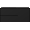 Mexen Orio Badezimmerschrank 100 cm mit Waschtisch Otis links, 2S, 1D, schwarz matt - 91A13-10047-3-BBFFF71-W18L71