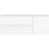 Mexen Orio Badezimmerschrank 120 cm mit Waschbecken Otis links, 2S, 1D, weiß matt - 91A13-12047-3-BBFFF01-W18L01