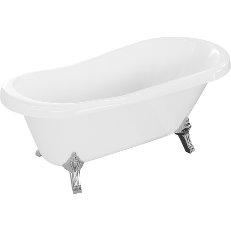 Mexen Retro freistehende Badewanne 150 x 73 cm, weiß, Chromfüße - 53251507300-00