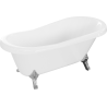 Mexen Retro freistehende Badewanne 150 x 73 cm, weiß, Chromfüße - 53251507300-00