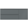 Mexen Orio Badezimmerschrank 120 cm mit Waschbecken Otis links, 2S, 1T, Grafit matt/Weiß matt - 91A13-12047-3-BBFFF66-W18L01