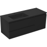 Mexen Orio Badezimmerschrank 120 cm mit Waschbecken Otis links, 2S, 1T, schwarz matt - 91A13-12047-3-BBFFF71-W18L71