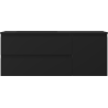 Mexen Orio Badezimmerschrank 120 cm mit Waschbecken Otis links, 2S, 1T, schwarz matt - 91A13-12047-3-BBFFF71-W18L71