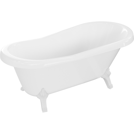 Mexen Retro freistehende Badewanne 150 x 73 cm, weiß, weiße Beine - 53251507300-20