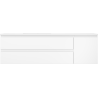 Mexen Orio Badezimmerschrank 160 cm mit Waschbecken Otis links, 2S, 1T, weiß matt - 91A13-16047-3-BBFFF01-W18L01