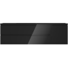 Mexen Orio Badezimmerschrank 160 cm mit Waschtisch Otis links, 2S, 1D, schwarz glänzend/schwarz matt