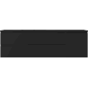 Mexen Orio Badezimmerschrank 160 cm mit Otis-Waschbecken links, 2S, 1D, schwarz matt - 91A13-16047-3-BBFFF71-W18L71