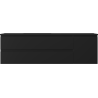 Mexen Orio Badezimmerschrank 160 cm mit Waschbecken Otis links, 2S, 1T, schwarz matt - 91A13-16047-3-BBFFF71-W18L71