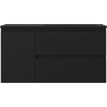 Mexen Orio Badezimmerschrank 90 cm mit Waschbecken Otis rechts, 2S, 1D, schwarz matt - 91A13-09047-3-BBFFF71-W18P71