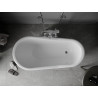 Mexen Retro Freistehende Badewanne 150 x 73 cm, weiß/schwarz, Chromfüße - 53251507375-00