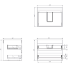 Mexen Orio Badezimmermöbel 100 cm mit rechter Otis-Waschbecken, 2S, 1D, grau matt/weiß matt - 91A13-10047-3-BBFFF62-W18P01
