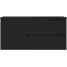 Mexen Orio Badezimmerschrank 100 cm mit Waschbecken Otis rechts, 2S, 1D, schwarz matt - 91A13-10047-3-BBFFF71-W18P71