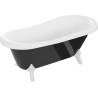 Mexen Retro freistehende Badewanne 150 x 73 cm, weiß/schwarz, weiße Beine - 53251507375-20