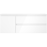 Mexen Orio Badezimmerschrank 120 cm mit Waschbecken Otis rechts, 2S, 1T, weiß glänzend - 91A13-12047-3-BBFFF00-W18P00