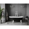 Mexen Retro freistehende Badewanne 150 x 73 cm, weiß/schwarz, weiße Beine - 53251507375-20