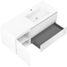 Mexen Orio Badezimmer-Schrank 120 cm mit Waschbecken Otis rechts, 2S, 1D, weiß matt - 91A13-12047-3-BBFFF01-W18P01
