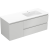 Mexen Orio Badezimmerschrank 120 cm mit Waschbecken Otis rechts, 2S, 1D, grau matt/weiß matt - 91A13-12047-3-BBFFF62-W18P01