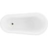 Mexen Retro freistehende Badewanne 150 x 73 cm, weiß/schwarz, goldene Beine - 53251507375-50