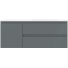 Mexen Orio Badezimmerschrank 120 cm mit Otis Waschbecken rechts, 2S, 1D, Graphit Matt/Weiß Matt - 91A13-12047-3-BBFFF66-W18P01
