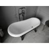 Mexen Retro freistehende Badewanne 150 x 73 cm, weiß/schwarz, schwarze Beine - 53251507375-70