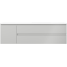 Mexen Orio Badezimmerschrank 160 cm mit Waschbecken Otis rechts, 2S, 1D, grau matt/weiß matt - 91A13-16047-3-BBFFF62-W18P01