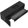 Mexen Orio Badezimmerschrank 160 cm mit Waschbecken Otis rechts, 2S, 1D, schwarz matt - 91A13-16047-3-BBFFF71-W18P71