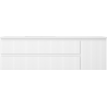 Mexen Rivel Badezimmermöbel 160 cm mit Waschtisch Otis links, 2S, 1D, gerillt, weiß matt - 91A23-16047-3-BBFFF01-W18L01