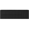 Mexen Rivel 160 cm Badezimmerschrank mit Waschbecken Otis links, 2S, 1D, geriffelt, schwarz matt - 91A23-16047-3-BBFFF71-W18L71