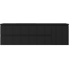 Mexen Rivel Badezimmerschrank 160 cm mit Waschbecken Otis links, 2S, 1D, geriffelt, schwarz matt - 91A23-16047-3-BBFFF71-W18L71