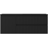Mexen Rivel Badezimmerschrank 120 cm mit Waschbecken Otis rechts, 2S, 1D, gerillt, schwarz matt - 91A23-12047-3-BBFFF71-W18P71