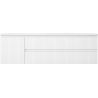 Mexen Rivel 160 cm Badezimmerschrank mit rechter Otis-Waschtisch, 2S, 1D, gerillt, weiß matt - 91A23-16047-3-BBFFF01-W18P01